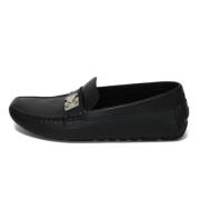 Pre-owned Leather flats Louis Vuitton Vintage , Black , Dames