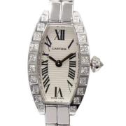 Pre-owned Metal watches Cartier Vintage , Gray , Dames