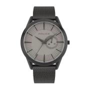 Stalen Quartz Horloge, Grijze Kast & Band Police , Gray , Heren