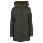 Groene Hooded Parka Jas Fay , Green , Dames