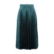 Geplooide stropdasprint rok Nenette , Green , Dames