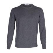 Heren Crewneck Sweater. Lange Mouw. Wol Cashmere Mix. Kangra , Gray , ...