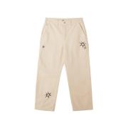 Timmerman Pantalon met Twill Stof Obey , Beige , Dames