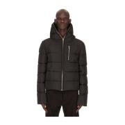 Zwarte afgesloten jas Rick Owens , Brown , Heren