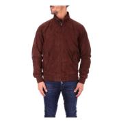 Bruine Suède Ritsjas Baracuta , Brown , Heren