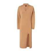 Beige Kasjmier Gebreide Jurk Pinko , Beige , Dames