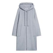 Handgemaakte Wollen Hoodiejas Max Mara , Gray , Dames