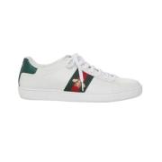 Pre-owned Leather sneakers Gucci Vintage , White , Dames