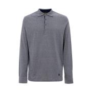 Grijs Katoenen Poloshirt Corneliani , Gray , Heren