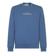 Blauwe Avion Grafische Trui Stone Island , Blue , Heren