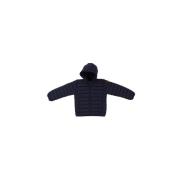 Blauwe Hoodie met Zijlogo Save The Duck , Blue , Heren