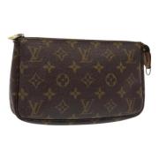 Pre-owned Canvas pouches Louis Vuitton Vintage , Brown , Dames