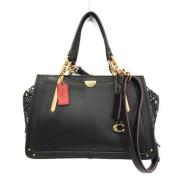 Pre-owned Leather handbags Coach Pre-owned , Black , Dames