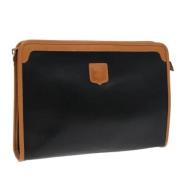 Pre-owned Leather clutches Celine Vintage , Black , Dames