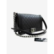 Pre-owned Leather chanel-bags Chanel Vintage , Black , Dames