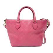 Pre-owned Leather handbags Gucci Vintage , Pink , Dames