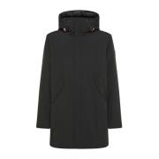 Zwarte Parka Jas Polyester Nero Dekker , Black , Heren