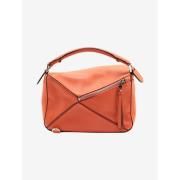 Pre-owned Leather handbags Loewe Pre-owned , Orange , Dames