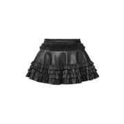 Audria Vegan Leren Mini Rok Loveshackfancy , Black , Dames