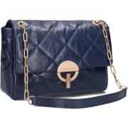 Blauwe leren crossbody schoudertas Vanessa Bruno , Blue , Dames