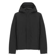 Zwarte Hoodie met trekkoorden K-Way , Black , Heren