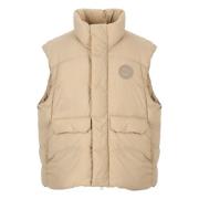 Beige Gewatteerd Vest met Hoge Hals Canada Goose , Beige , Heren