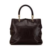 Pre-owned Leather handbags Chanel Vintage , Brown , Dames