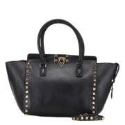 Pre-owned Leather handbags Valentino Vintage , Black , Dames