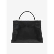 Pre-owned Leather handbags Hermès Vintage , Black , Dames