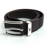 Pre-owned Leather belts Louis Vuitton Vintage , Brown , Heren