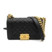 Pre-owned Leather chanel-bags Chanel Vintage , Black , Dames