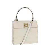 Pre-owned Leather handbags Celine Vintage , Beige , Dames