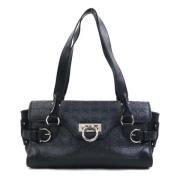 Pre-owned Leather shoulder-bags Salvatore Ferragamo Pre-owned , Black ...