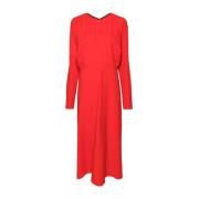 Rode Lange Dolman Mouw Jurk Victoria Beckham , Red , Dames