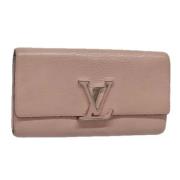 Pre-owned Leather wallets Louis Vuitton Vintage , Pink , Dames