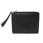 Pre-owned Leather wallets Loewe Pre-owned , Black , Dames