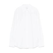 Witte Poplin Knoopshirt Calvin Klein , White , Dames