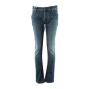 Slim Fit Blauwe Jeans voor Heren Jacob Cohën , Blue , Heren