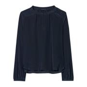 Midnight Blue Tuniek Blouse met Ruchedetails Luisa Cerano , Blue , Dam...