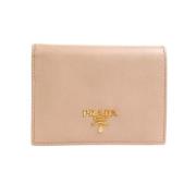 Pre-owned Leather wallets Prada Vintage , Pink , Dames