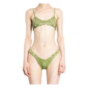 Groene Bandana Print Bikini Set The Attico , Green , Dames