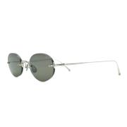 Rimless Ovale Zonnebril, Palladium Wit/Grijs Matsuda , Gray , Heren