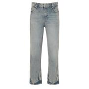 Straight Leg Denim Jeans Represent , Blue , Heren