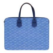 Leren platte tas met handvatten Moreau Paris , Blue , Dames