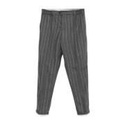 Grijze Wollen Pinstripe Broek PT Torino , Gray , Heren