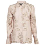 Pre-owned Silk tops Salvatore Ferragamo Pre-owned , Pink , Dames