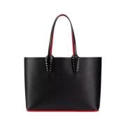 Zwarte Cabata Kleine Leren Shopper Tas Christian Louboutin , Black , D...