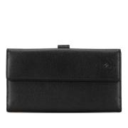 Pre-owned Leather wallets Chanel Vintage , Black , Dames