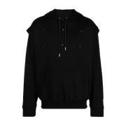 Outline Logo Hoodie Sweatshirts Heliot Emil , Black , Heren