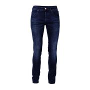 Milano Slim Fit Jeans Gemaakt in Italië Don The Fuller , Blue , Heren